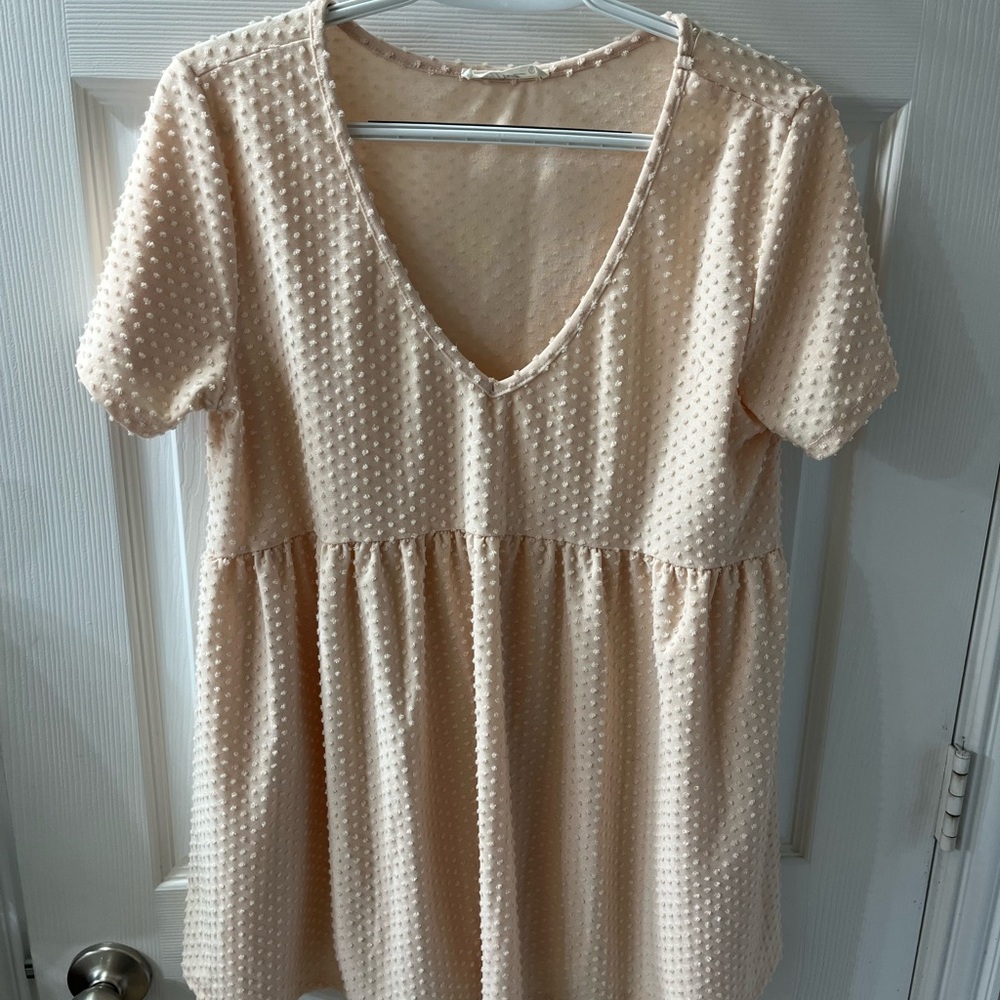 Elegant Cream Textured Maternity Top